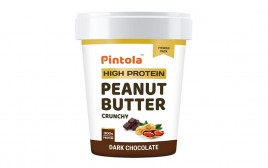 Pintola High Protein Peanut Butter Crunchy Dark Chocolate  Jar  1 kilogram